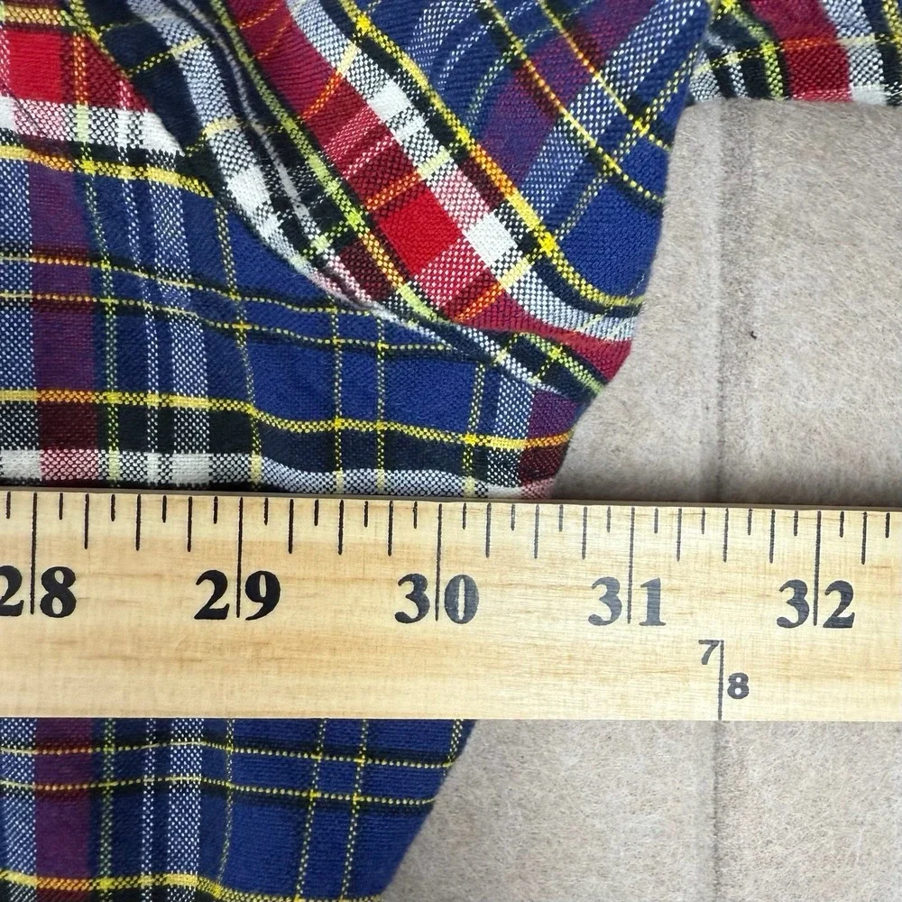 Ralph Lauren Big Shirt XXL Plaid Red Blue Cotton Long Sleeve Button Down USA Fit
